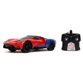 Jada Toys Diecast Marvel Spider-Man RC 2017 Ford GT 1:16