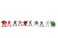 Jada Toys Diecast Nano Metalfigs Marvel Action Figures - 1.65 inch (Pack of 10)