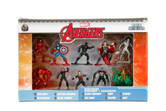 Jada Toys Diecast Nano Metalfigs Marvel Action Figures - 1.65 inch (Pack of 10)