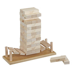 Jenga Bridge Wooden Block Stacking Tumbling Tower Game for Kids Ages 8 and Up, 1 or More Players