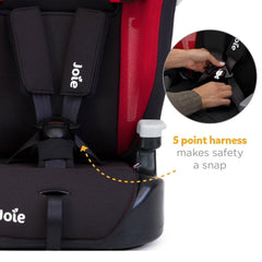 Joie Elevate Baby Car Seat Rio Red - Car Seat for Baby with Grow Together Headrest & 5 Point Harness For Ages 9-12 Years