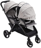 Joie Evalite Duo Baby Stroller - Double Baby Pram with Single Touch Brake for Ages 0-3 Years