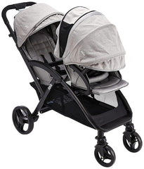 Joie Evalite Duo Baby Stroller - Double Baby Pram with Single Touch Brake for Ages 0-3 Years