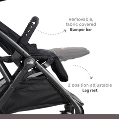 Joie Tourist 3 in 1 Baby Pram with Height Adjustable Seat & Rain Cover - Baby Stroller for Ages 0-3 Years