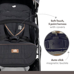 Joie Tourist 3 in 1 Baby Pram with Height Adjustable Seat & Rain Cover - Baby Stroller for Ages 0-3 Years