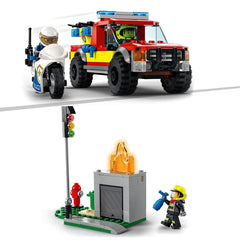 LEGO City Fire Rescue & Police Chase Building Kit for Ages 5+
