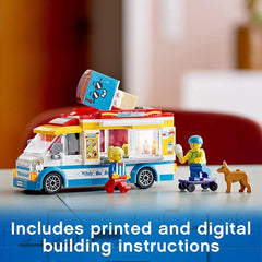 LEGO City Ice-Cream Truck Toy with Skater and Dog Figure Building Kit for Ages 5+