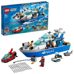 LEGO City Police Patrol Boat Building Kit for Ages 5+