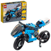 LEGO Creator 3In1 Superbike Toy Motorcycle Building Kit for Ages 8+