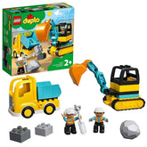 LEGO Duplo Truck & Tracked Excavator Building Kit
