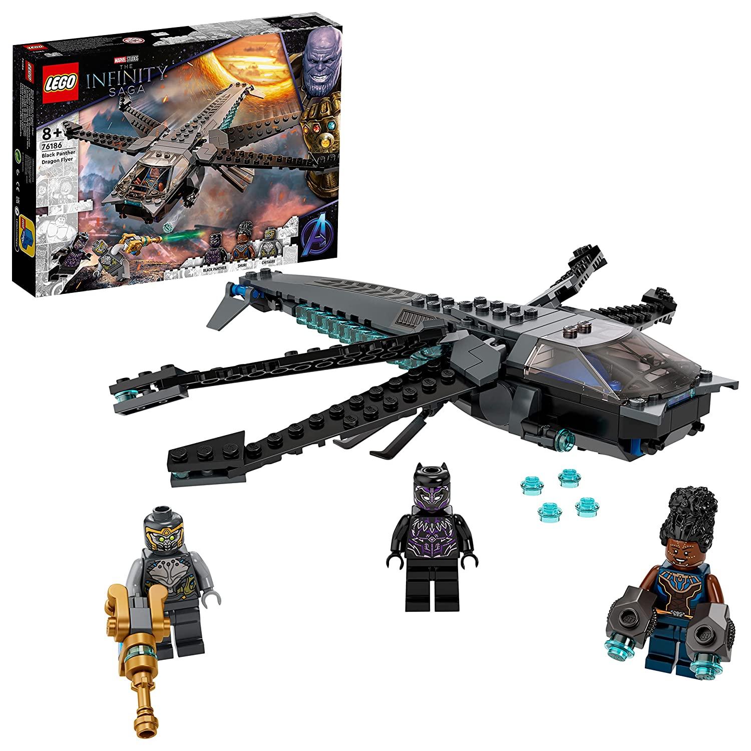 LEGO Marvel Black Panther Dragon Flyer Building Kit for Ages 8+