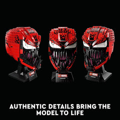 LEGO Marvel Spider-Man Carnage Helmet Collectible Building Kit for Ages 16+