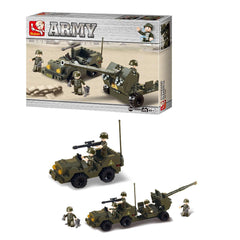 Sluban Land Forces-Antiaircraft Flak Building Blocks For Ages 6+