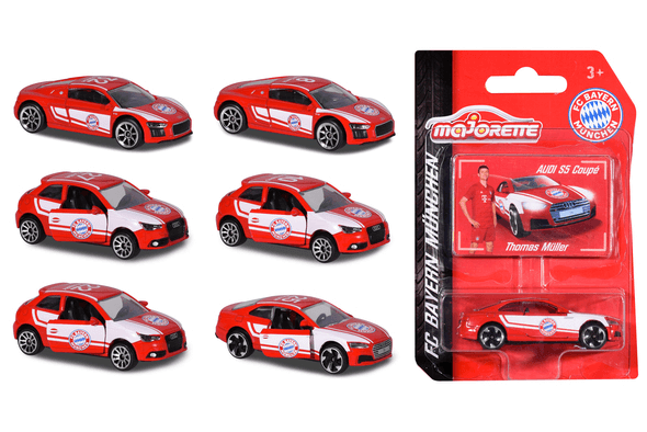 Majorette FC Bayern Premium Assortment Vehicles, Design & Style May vary, Only 1 Car Included