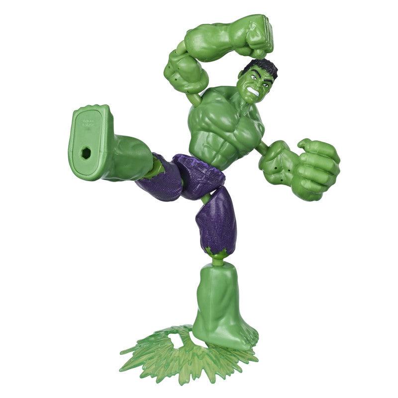 Marvel Avengers Bend And Flex Toy, 6-Inch Flexible Hulk Action Figure, Blast Accessory, For Kids Ages 4 &Up