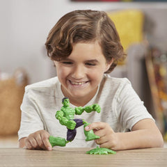 Marvel Avengers Bend And Flex Toy, 6-Inch Flexible Hulk Action Figure, Blast Accessory, For Kids Ages 4 &Up