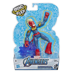 Marvel Avengers Bend & Flex Action Figure Toy, 6-Inch Captain Marvel Figure, For Kids Ages 4 and Up