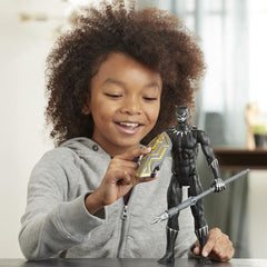 Marvel Avengers Titan Hero Series Blast Gear Deluxe Black Panther Action Figure, 12-Inch Toy, Inspired By Marvel Comics