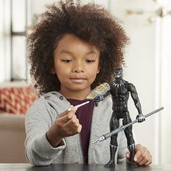 Marvel Avengers Titan Hero Series Blast Gear Deluxe Black Panther Action Figure, 12-Inch Toy, Inspired By Marvel Comics