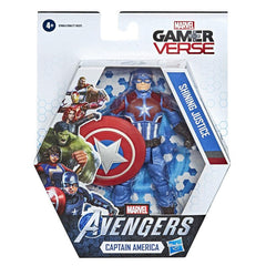 Marvel Gamerverse 6-inch Captain America Action Figure Toy, Shining Justice Armor, Ages 4 And Up