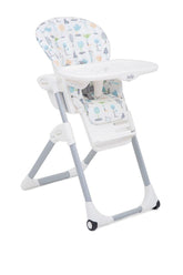 Joie Mimzy High Chair Pastel Forest - Portable Booster Seat For Ages 0-3 Years