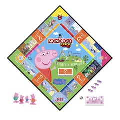 Monopoly Junior: Peppa Pig Edition Board Game for 2-4 Players, for Kids Ages 5 and Up