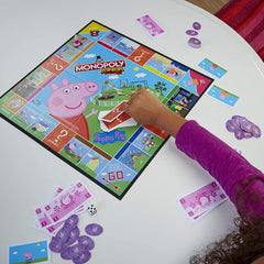 Monopoly Junior: Peppa Pig Edition Board Game for 2-4 Players, for Kids Ages 5 and Up