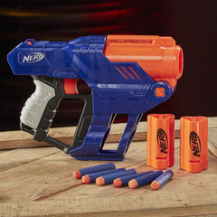 Nerf Elite Shellstrike DS-6 Blaster, Fires 3 Darts From Shells, 3 Shells and 6 Official Elite Darts