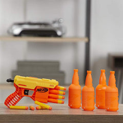 NERF Fang QS-4 Targeting Set (Includes Toy Blaster, 4 Half-Targets, and 8 Official Elite Darts for Kids, Teens, Adults