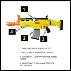 Nerf Fortnite AR-L Elite Dart Blaster Motorized Toy Blaster, 20 Darts, for Youth, Teens, Adults