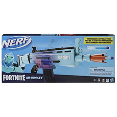 Nerf Fortnite AR-Rippley Motorized Elite Dart Blaster - 10-Dart Removable Clip, Flip-Up Sights, 20 Official Nerf Elite Darts