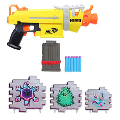 Nerf Fortnite SMG-L Motorised Dart Blaster – Includes 3 Targets – Comes with 6-Dart Clip and 6 Official Nerf Elite Darts