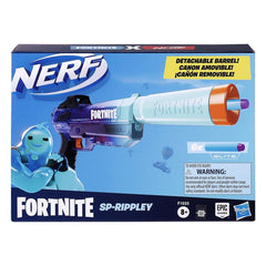Nerf Fortnite SP-Rippley Elite Dart Blaster - Detachable Barrel, 3-Dart Internal Clip, and 6 Official Nerf Elite Darts