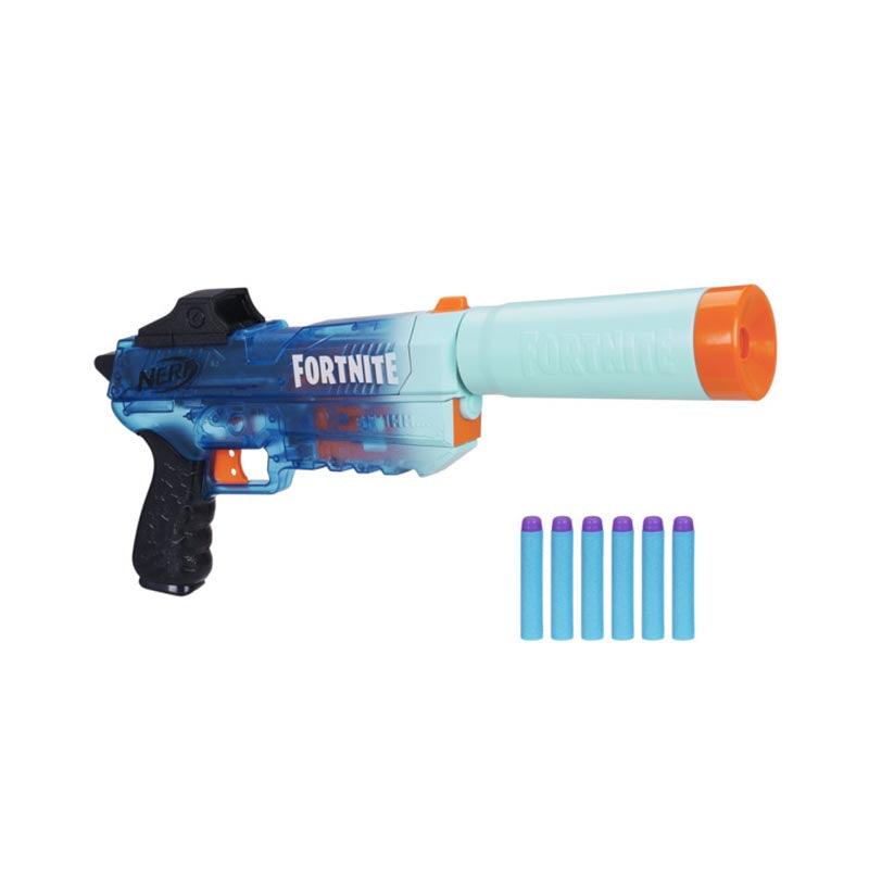 Nerf Fortnite SP-Rippley Elite Dart Blaster - Detachable Barrel, 3-Dart Internal Clip, and 6 Official Nerf Elite Darts
