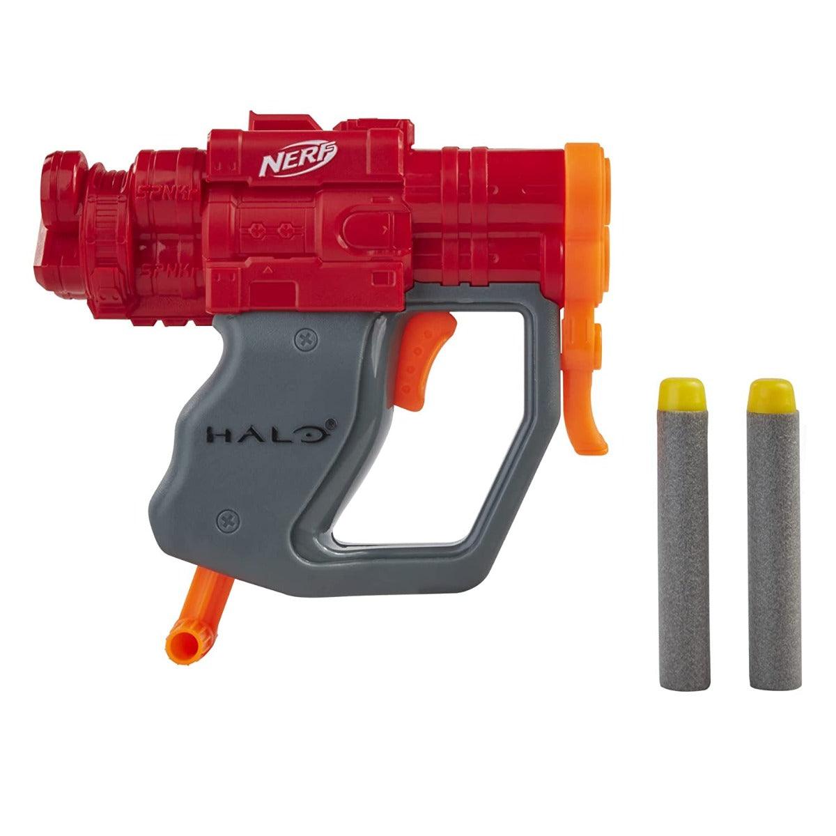 Nerf MicroShots Halo SPNKR,Mini Dart-Firing Blaster and 2 Nerf Darts,Collectible Blaster for Halo Video Game Fans and Nerf Battlers