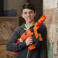 Nerf Nailbiter Zoom & Doom Zombie Strike Toy Blaster with Indexing Clip, Stock, Barrel, 16 Official Zombie Strike Elite Darts
