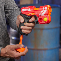 Nerf Rival Knockout XX-100 Blaster -Team Red, Round Storage, 85 FPS Velocity, Breech Load -- Includes 2 Official Nerf Rival Rounds