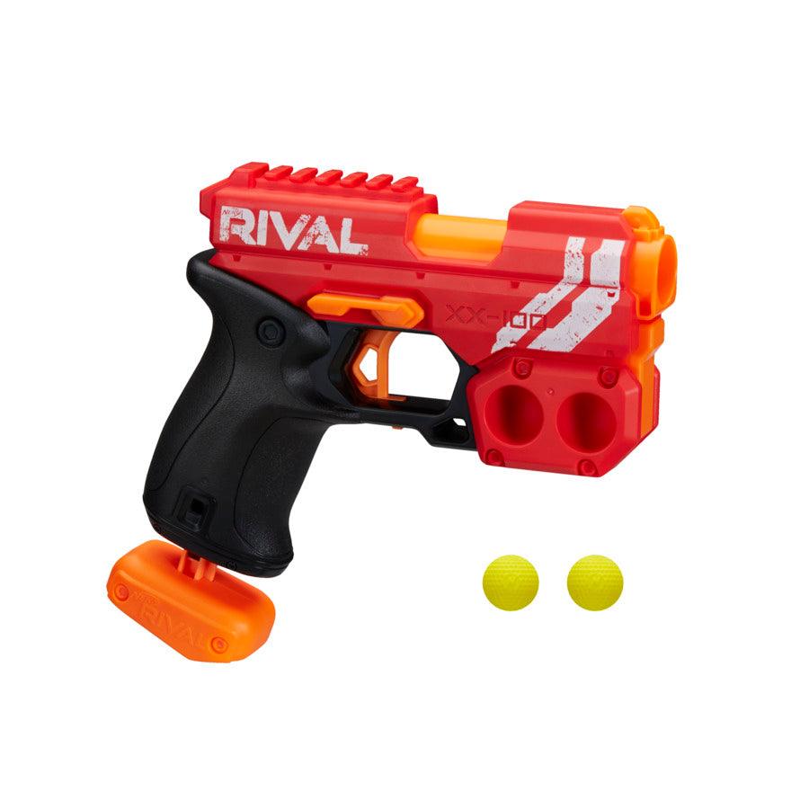 Nerf Rival Knockout XX-100 Blaster -Team Red, Round Storage, 85 FPS Velocity, Breech Load -- Includes 2 Official Nerf Rival Rounds