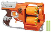 Nerf Zombie Strike FlipFury Blaster 2 Flipping 6-Dart Drums ,12 Nerf Zombie Strike Elite Darts