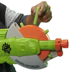 Nerf Zombie Strike Ghoulgrinder Blaster -- Rotating 10-Dart Wheel, 10 Official Nerf Zombie Strike Elite Darts -- For Kids, Teens, Adults