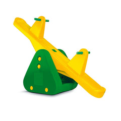 Ok Play See Saw Ride On Indoor and Outdoor Rocker for Kids, Yellow & Green, Ages 2 to 4 years