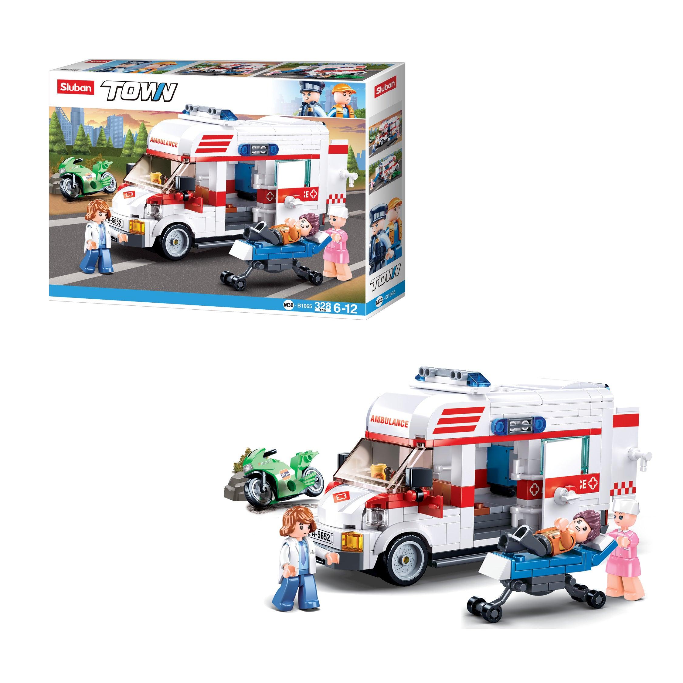 Sluban Ambulance-Large, Building Blocks For Ages 6+ - FunCorp India