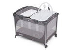 Joie Commuter Change & Snooze Baby Cot Linen Grey - Playard For Ages 0-3 Years