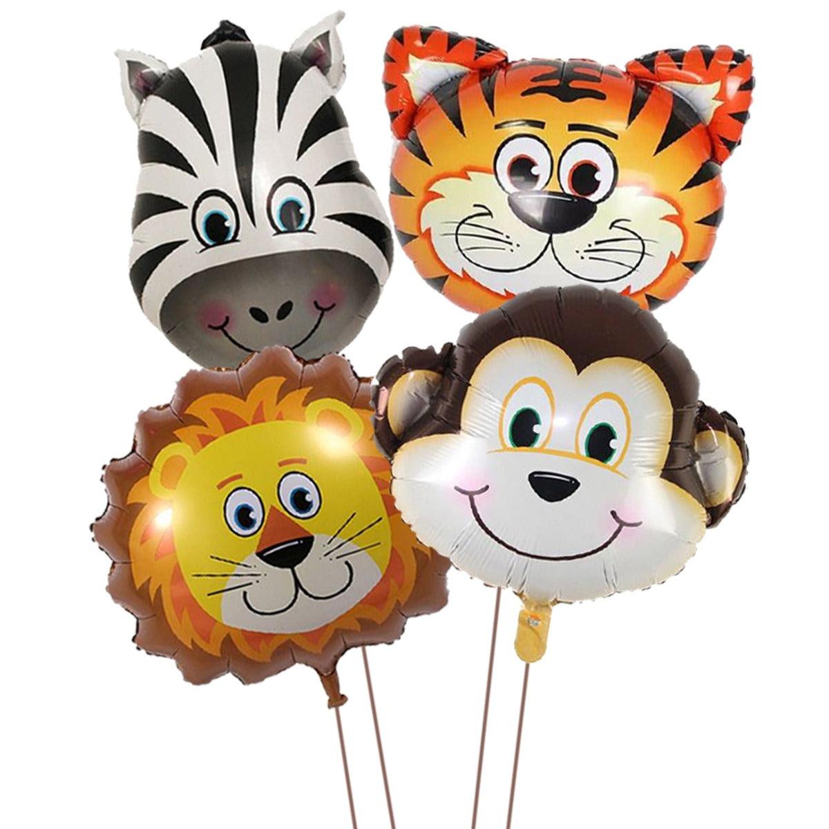 Jungle　Zebra)　Price　FunCorp　Tiger,　Of　Decoration　Buy　India　Foil　in　Head　Balloons,　PartyCorp　–　Theme　Animal　Online　Monkey,　Shaped　at　Lion,　Pack　Best　India