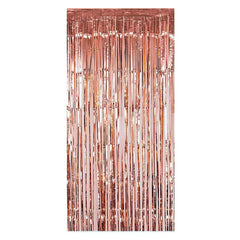 PartyCorp Big Rose Gold Foil Curtain Fringe Set, 1 Pack