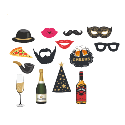 Stencils for photo booth props on sale