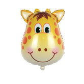 PartyCorp Giraffe Head Shaped Foil Balloon, Jungle Theme Party Decoration, 1 Pack