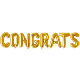 PartyCorp Gold Congrats Alphabet/Letter Foil Balloon Banner Decoration Set