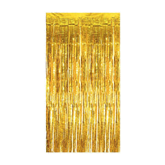 PartyCorp Golden Foil Curtain Fringe Set, 1 Pack