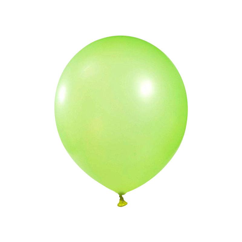 PartyCorp Green Metallic Latex Balloon For Party Decorations, DIY Pack of 12